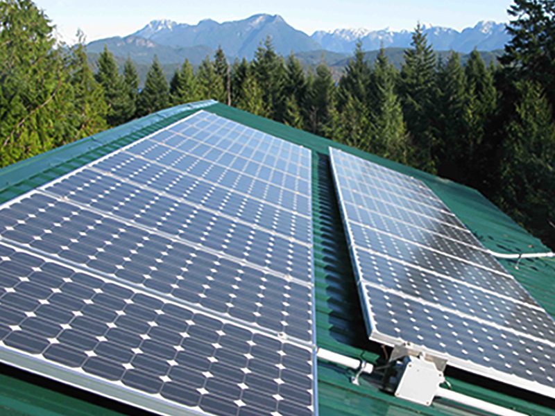 Micro inverter installation on Cortes Island, BC by Small Planet Energy